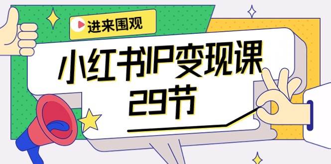 小红书IP变现课：开店/定位/IP变现/直播带货/爆款打造/涨价秘诀/等等/29节-天麒项目网_中创网会员优质付费教程和创业项目大全