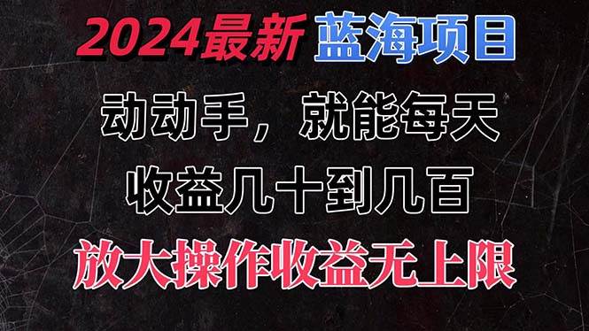 有手就行的2024全新蓝海项目，每天1小时收益几十到几百，可放大操作收…-天麒项目网_中创网会员优质付费教程和创业项目大全