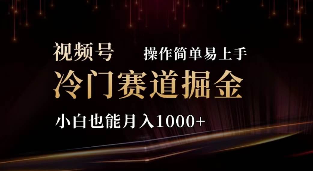 2024视频号冷门赛道掘金，操作简单轻松上手，小白也能月入1000+-天麒项目网_中创网会员优质付费教程和创业项目大全