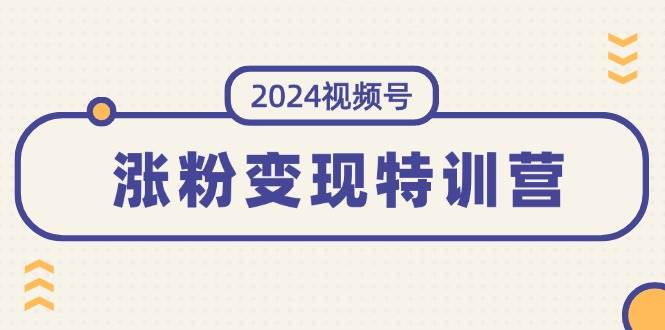 图片[1]-2024视频号-涨粉变现特训营：一站式打造稳定视频号涨粉变现模式（10节）-天麒项目网_中创网会员优质付费教程和创业项目大全