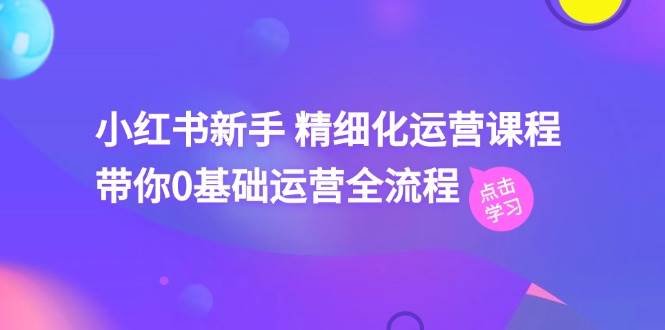 小红书新手 精细化运营课程，带你0基础运营全流程（41节视频课）-天麒项目网_中创网会员优质付费教程和创业项目大全