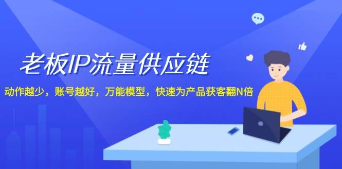 老板 IP流量 供应链，动作越少，账号越好，万能模型，快速为产品获客翻N倍-天麒项目网_中创网会员优质付费教程和创业项目大全