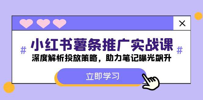 小红书-薯 条 推 广 实战课：深度解析投放策略，助力笔记曝光飙升-天麒项目网_中创网会员优质付费教程和创业项目大全