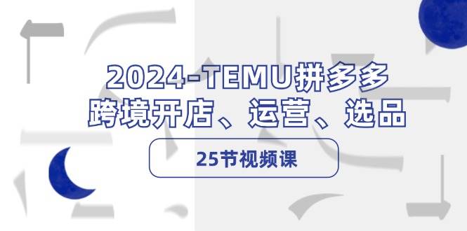 2024-TEMU拼多多·跨境开店、运营、选品（25节视频课）-天麒项目网_中创网会员优质付费教程和创业项目大全