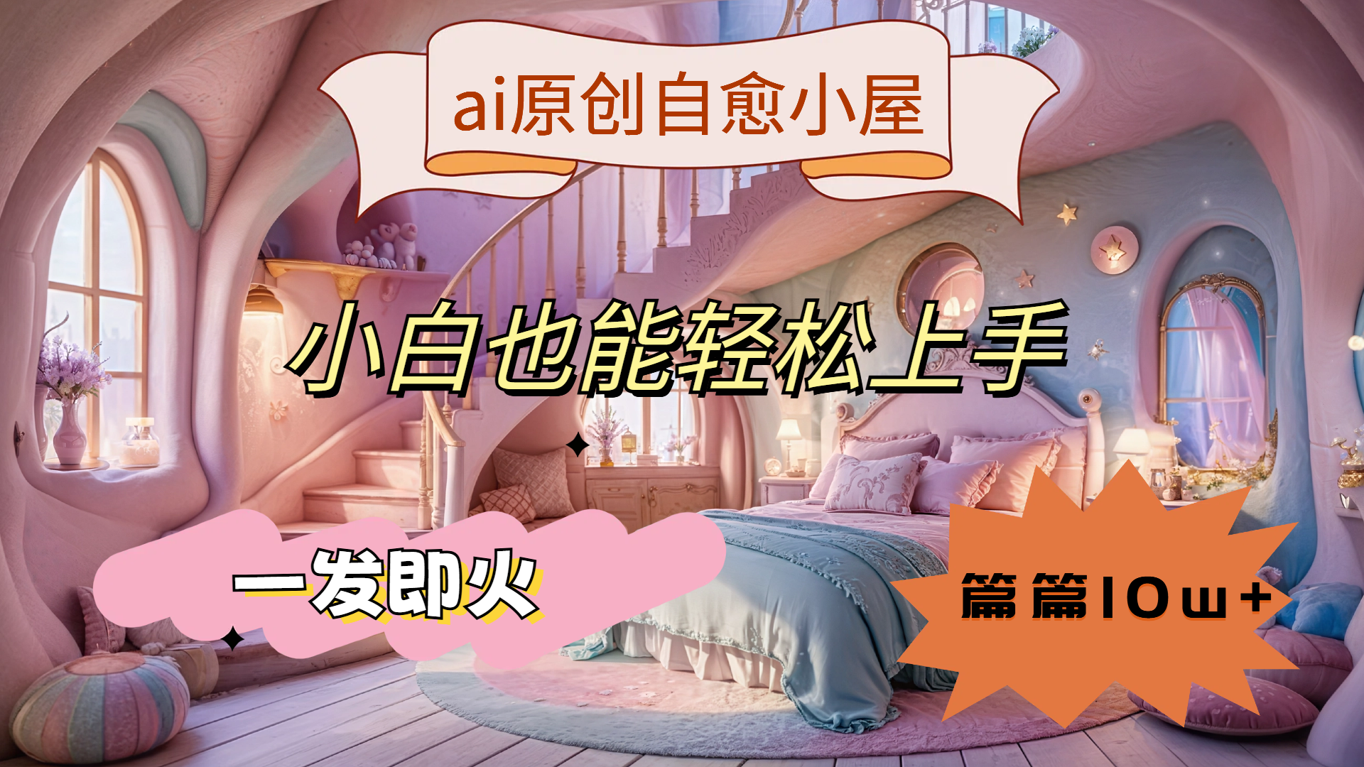 ai原创治愈小屋，小白也能轻松上手，一发即火，篇篇10w+-天麒项目网_中创网会员优质付费教程和创业项目大全