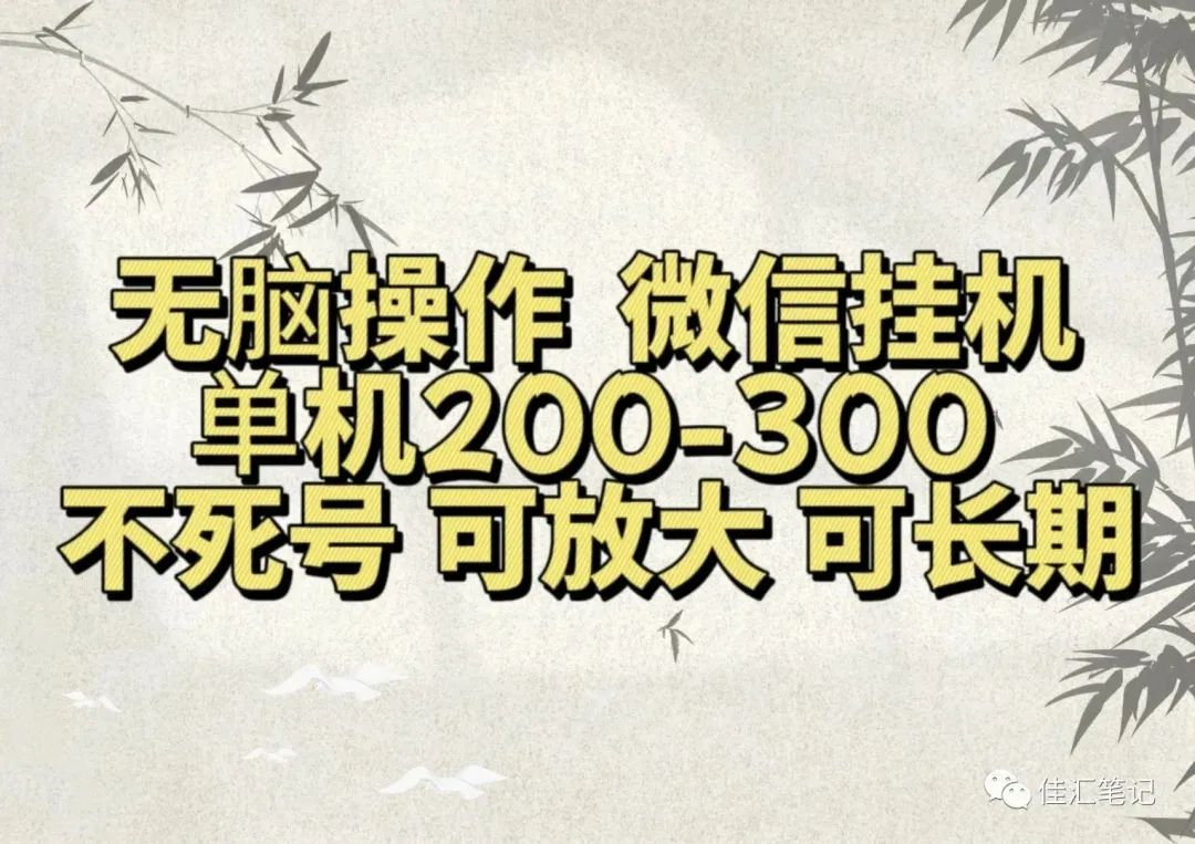 无脑操作微信视频号挂机单机200-300一天，不死号，可放大，工作室实测-天麒项目网_中创网会员优质付费教程和创业项目大全