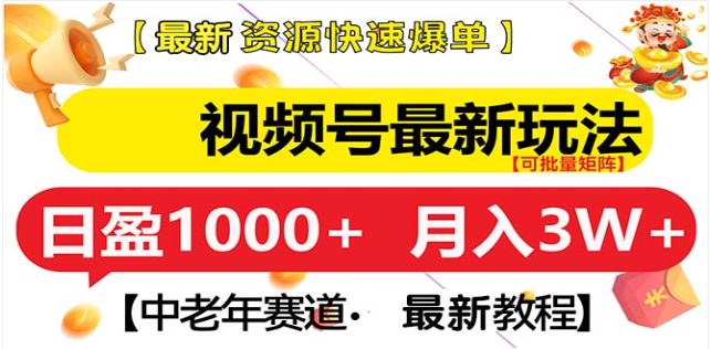 视频号独家玩法，老年养生赛道，无脑搬运爆款视频，日入1000+-天麒项目网_中创网会员优质付费教程和创业项目大全