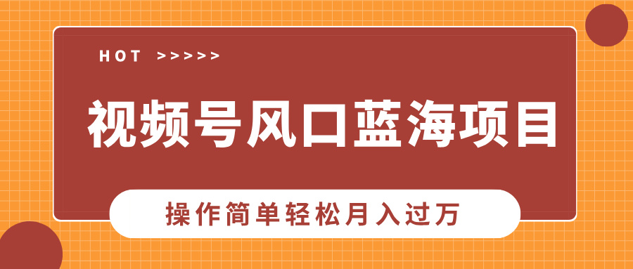 视频号风口蓝海项目，中老年人的流量密码，操作简单轻松月入过万-天麒项目网_中创网会员优质付费教程和创业项目大全