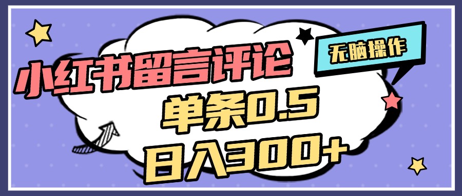 2025最新小红书评论单条0.5元，日入300＋，无上限，详细操作流程-天麒项目网_中创网会员优质付费教程和创业项目大全